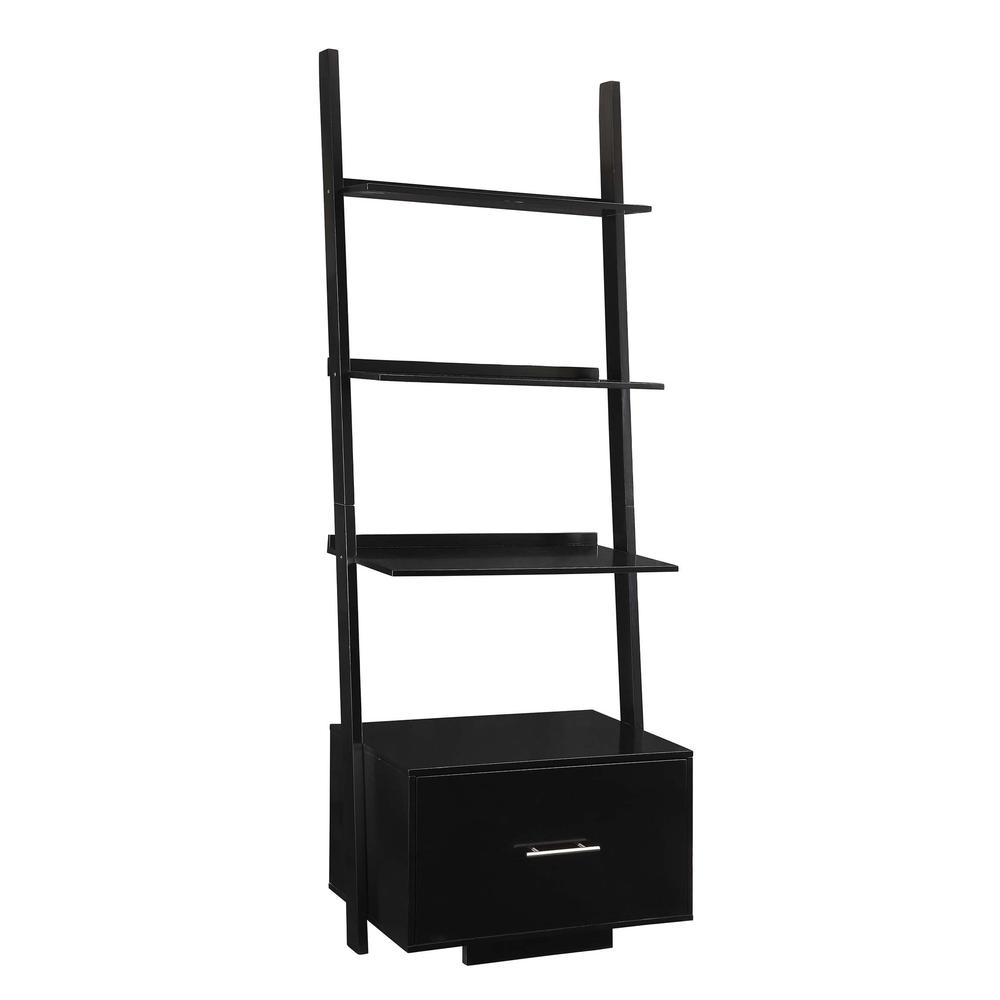 American Heritage Ladder Bookcase with File Drawer. Picture 1