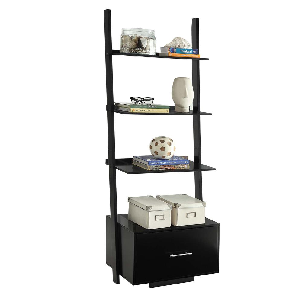 American Heritage Ladder Bookcase with File Drawer. Picture 3