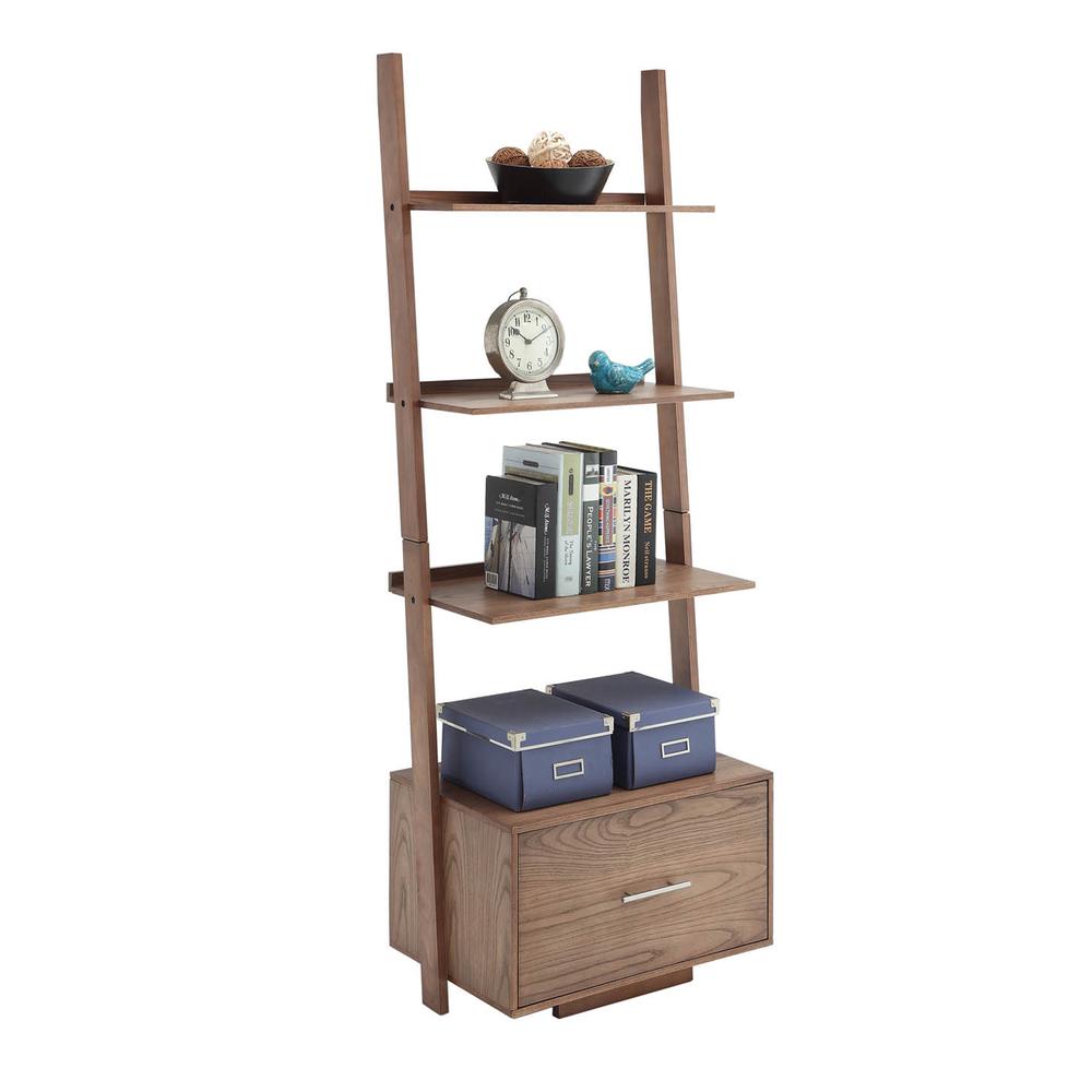American Heritage Ladder Bookcase with File Drawer. Picture 2