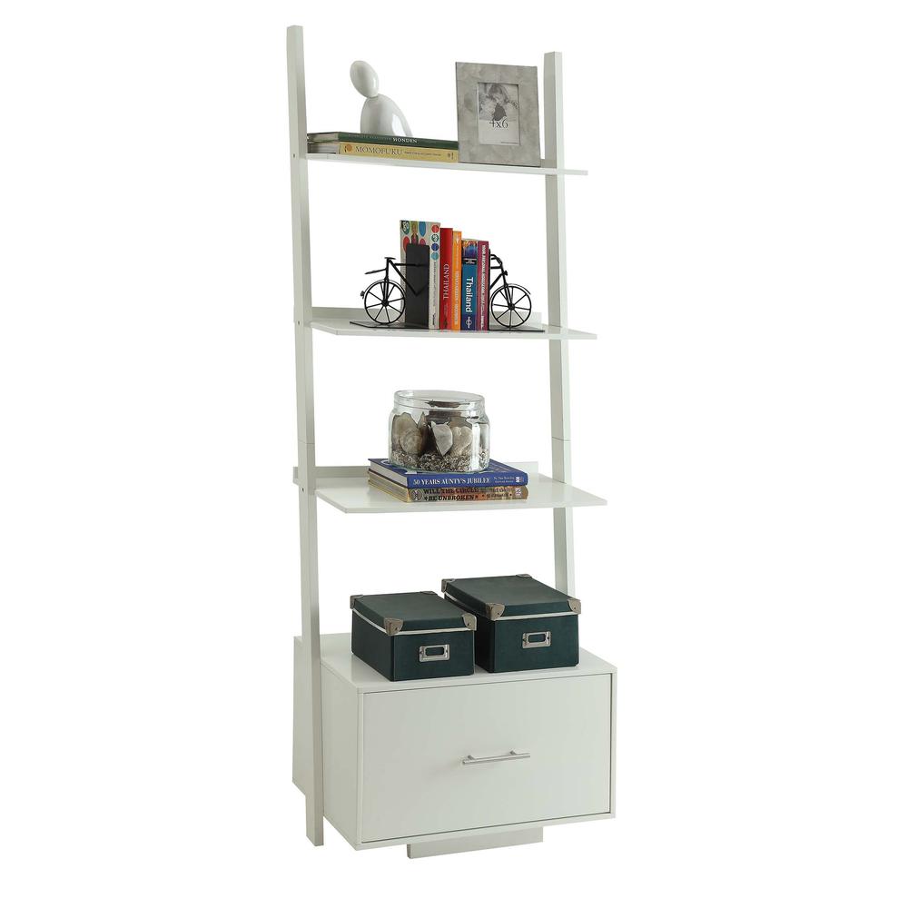 American Heritage Ladder Bookcase with File Drawer. Picture 3