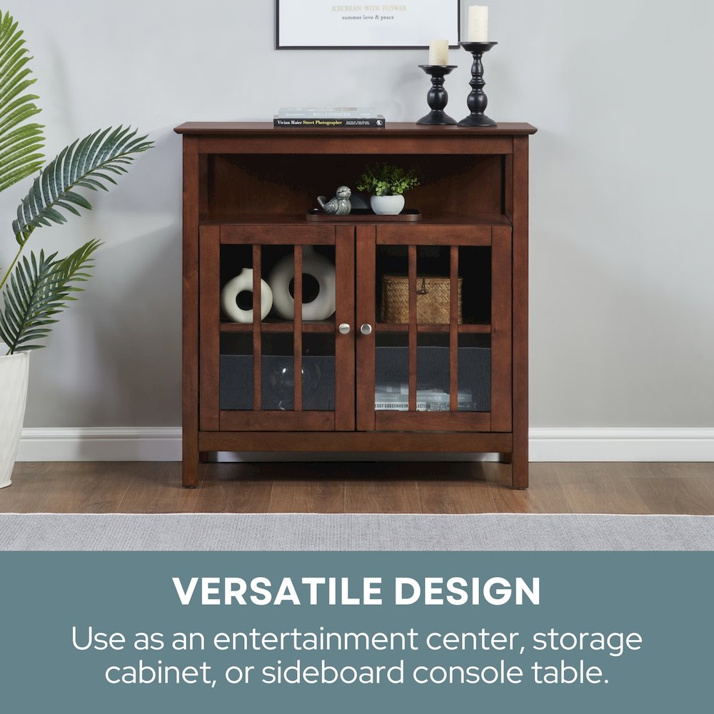 Big Sur Highboy TV Stand with Storage Cabinets for TVs up to 40 Inches. Picture 4