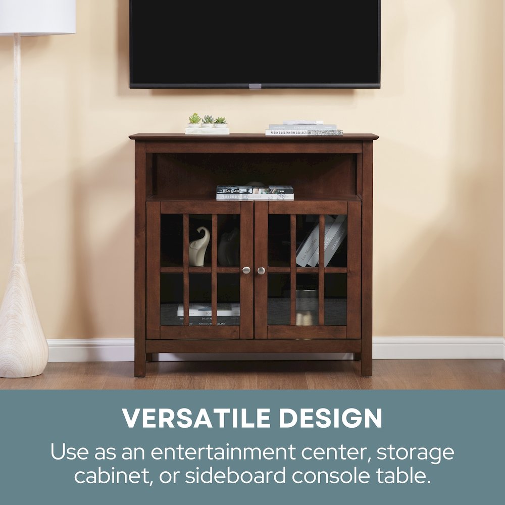 Big Sur Highboy TV Stand with Storage Cabinets for TVs up to 40 Inches. Picture 7