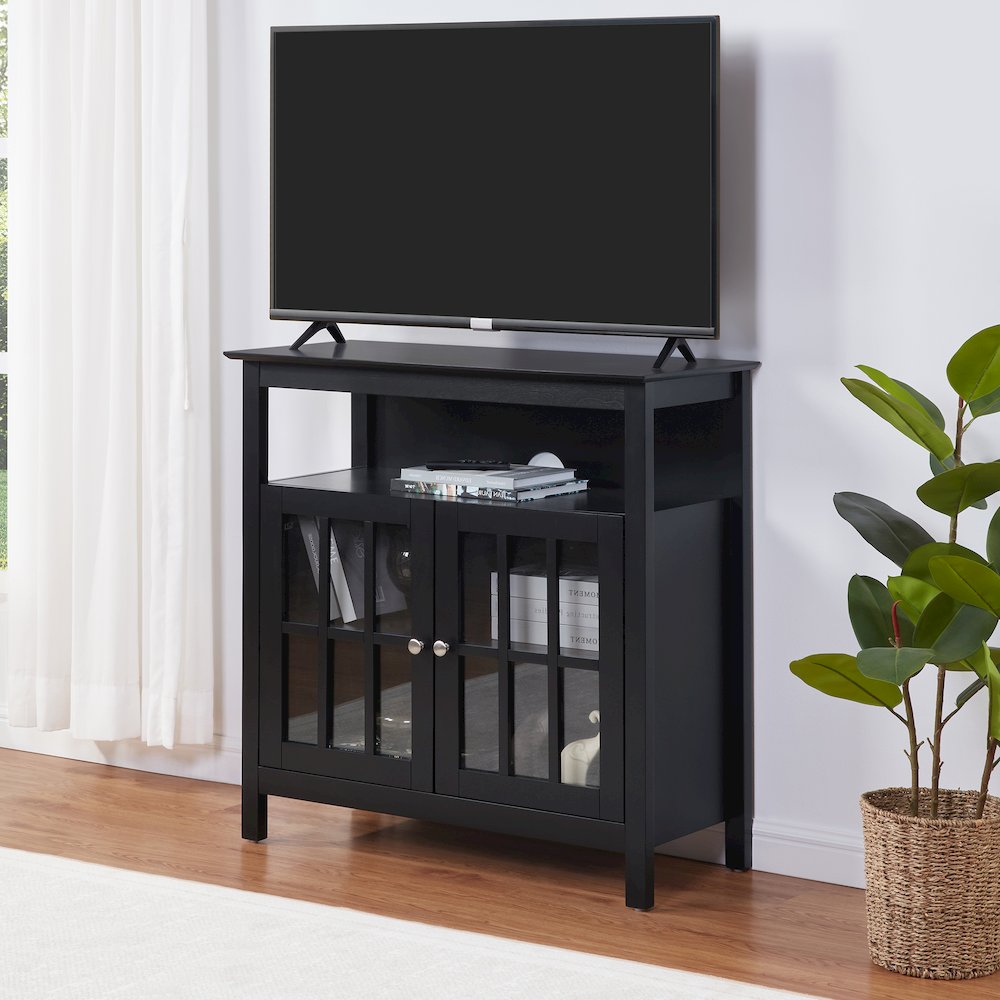 Big Sur Highboy TV Stand with Storage Cabinets for TVs up to 40 Inches. Picture 2