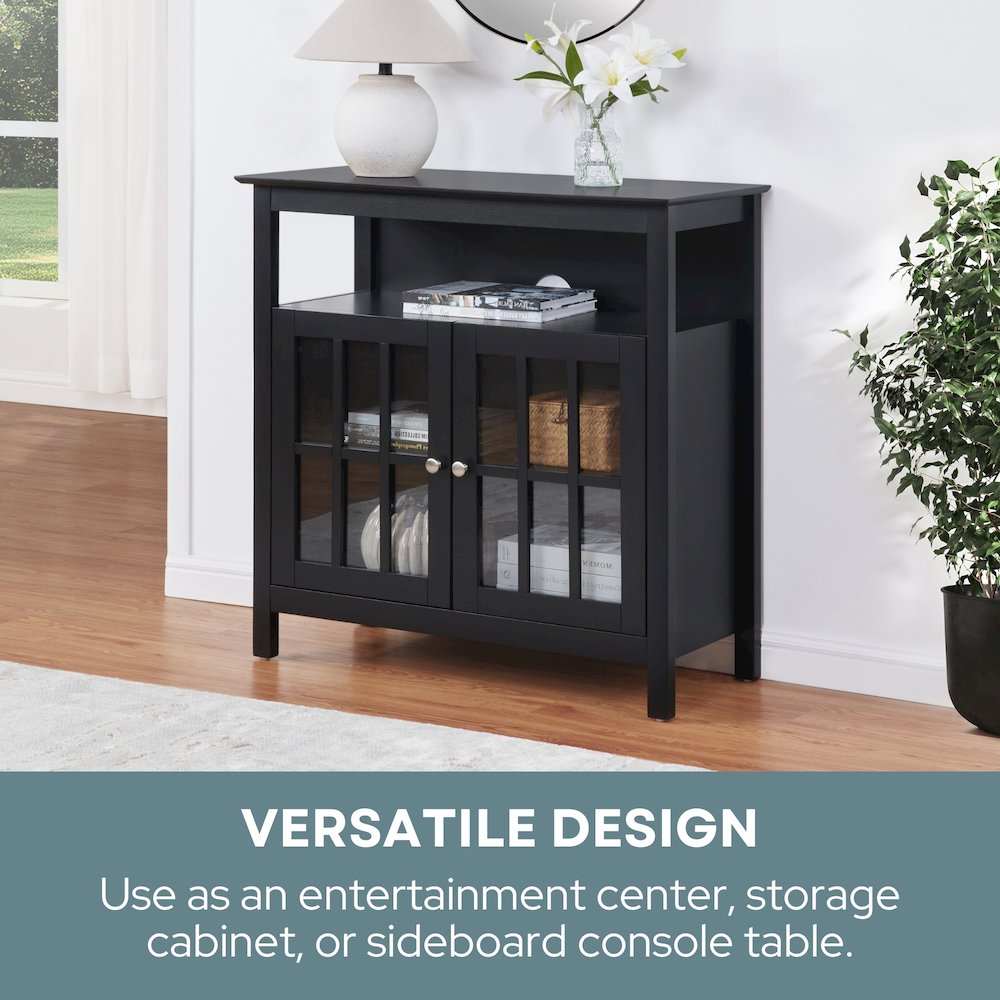 Big Sur Highboy TV Stand with Storage Cabinets for TVs up to 40 Inches. Picture 7