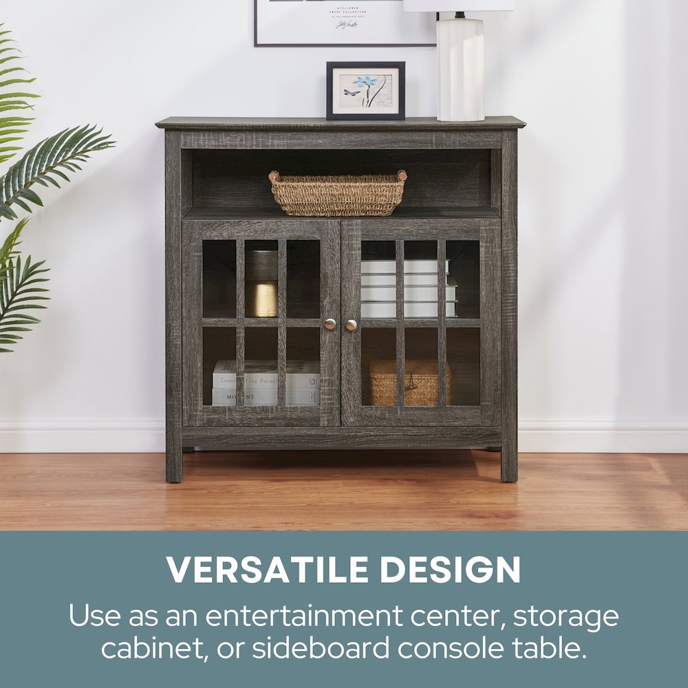 Big Sur Highboy TV Stand with Storage Cabinets for TVs up to 40 Inches. Picture 4