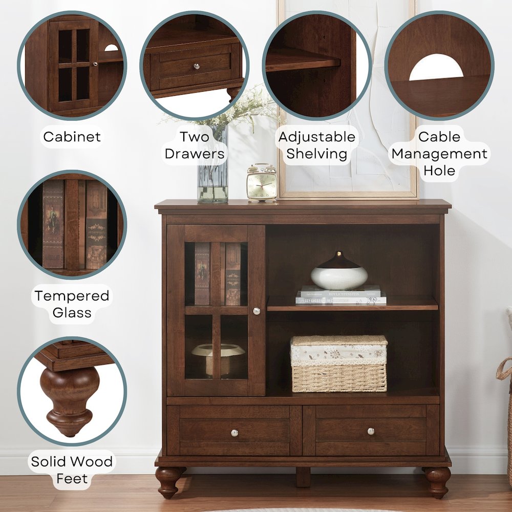 Tahoe Highboy TV Stand. Picture 4