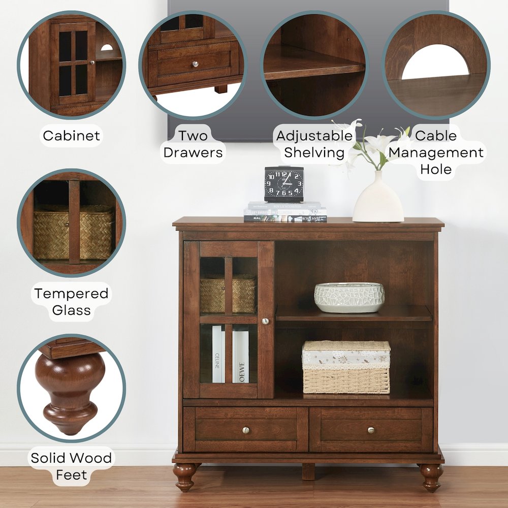 Tahoe Highboy TV Stand. Picture 4
