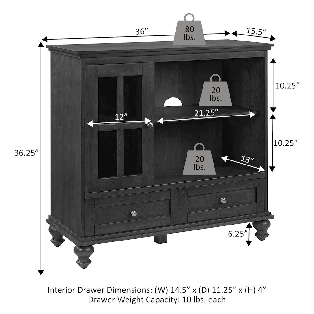Tahoe Highboy TV Stand. Picture 9