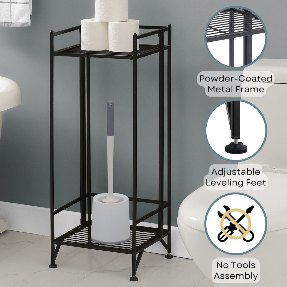 Xtra Storage 2 Tier Tall Folding Metal Stand. Picture 6