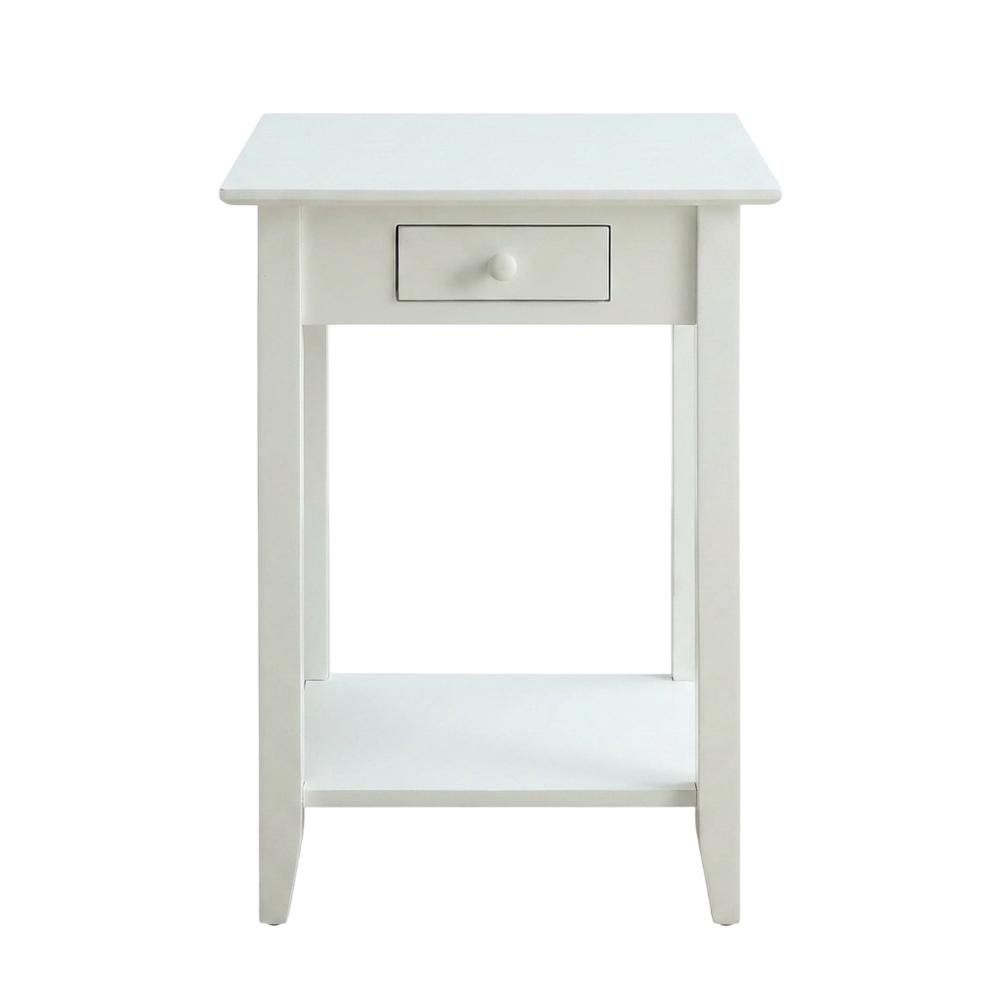 Wooden End Table with Drawer and Shelf for Living Room Use. Picture 4
