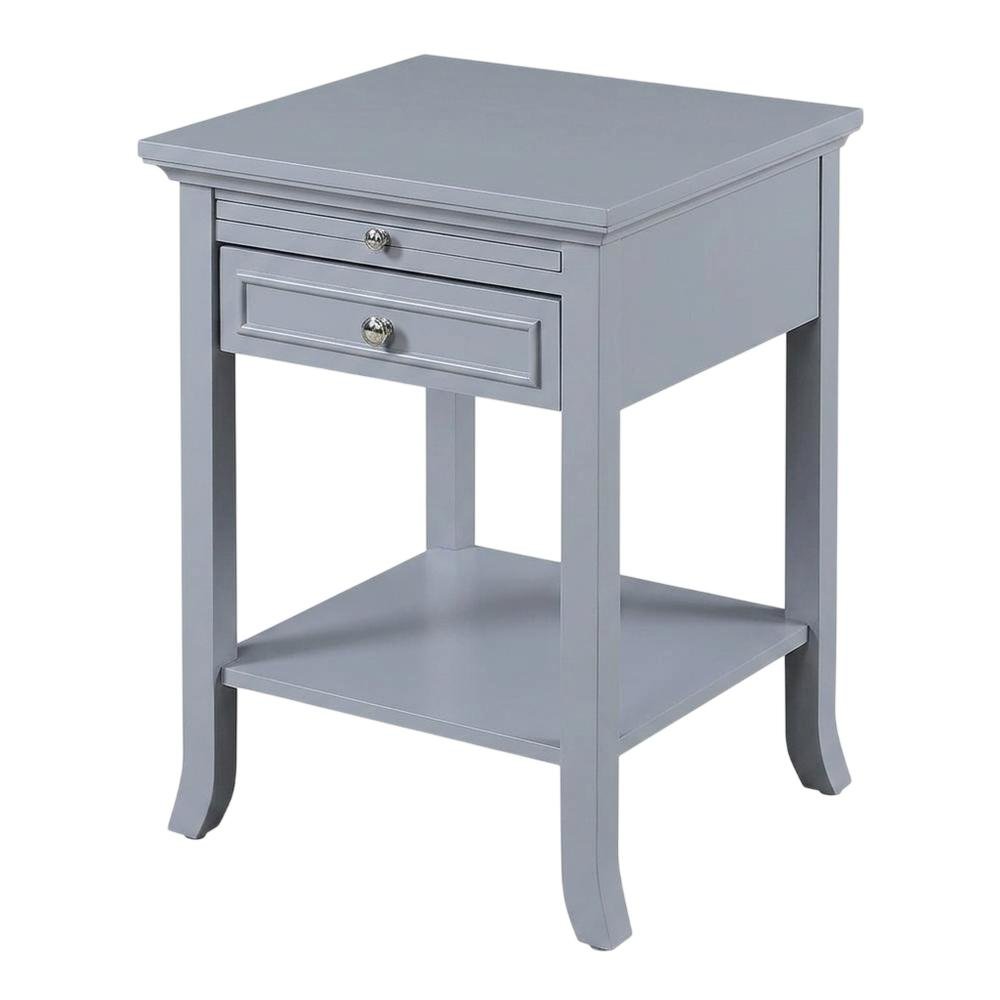 Wooden End Table with Drawer and Slide for Living Room or Bedroom. Picture 1