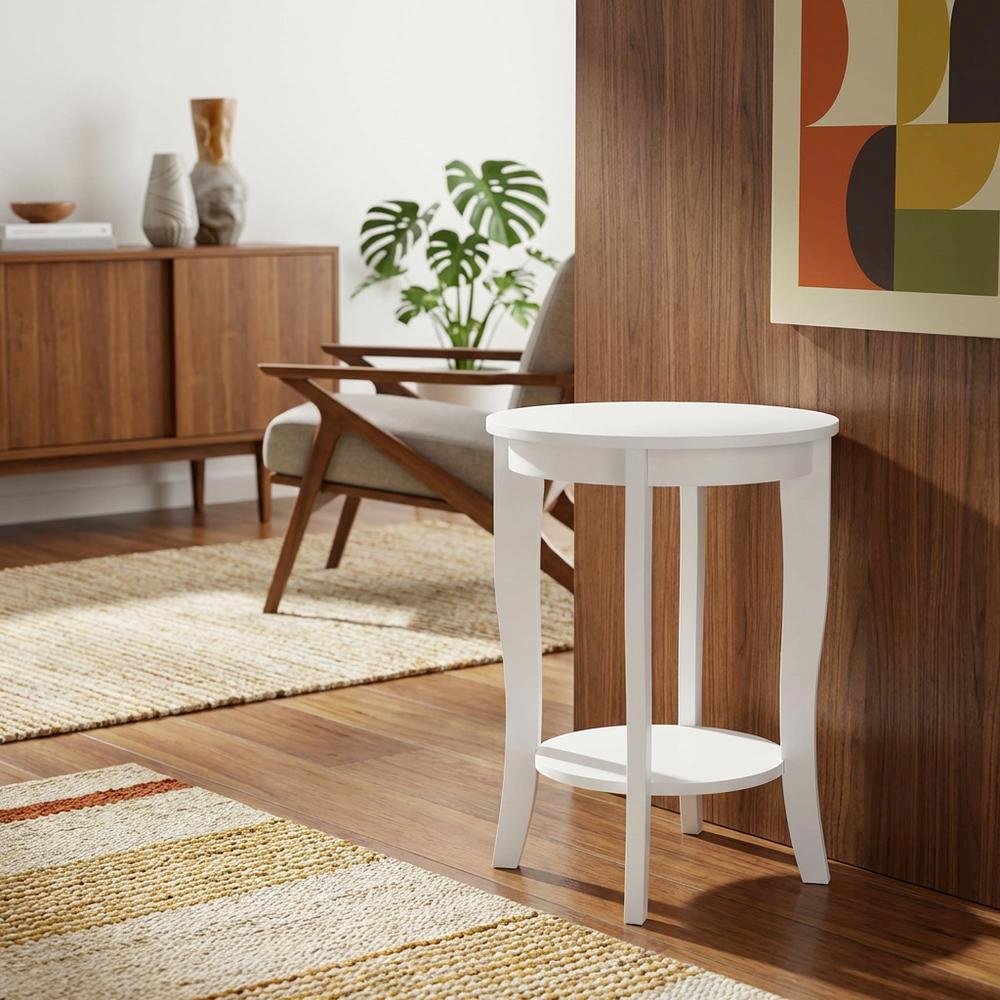 Round End Table with Smooth Surface and Compact Design. Picture 3