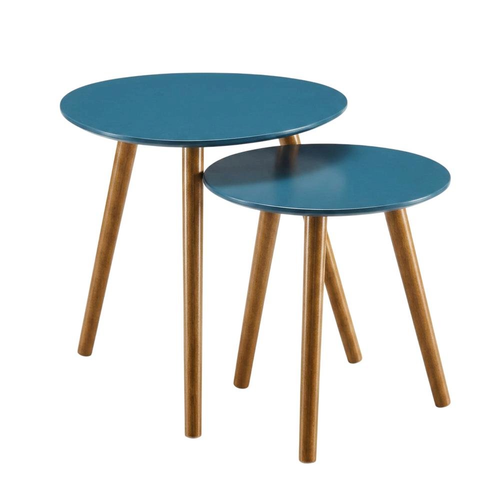End Table with Wooden Finish, Sturdy Surface, and Modern Style. Picture 1