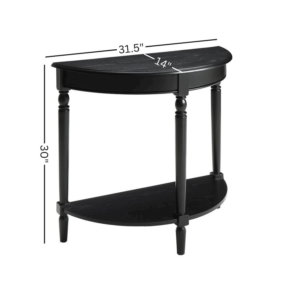 Entryway Console Table with Bottom Shelf in Black Color, 30-inch Tall Furniture. Picture 5