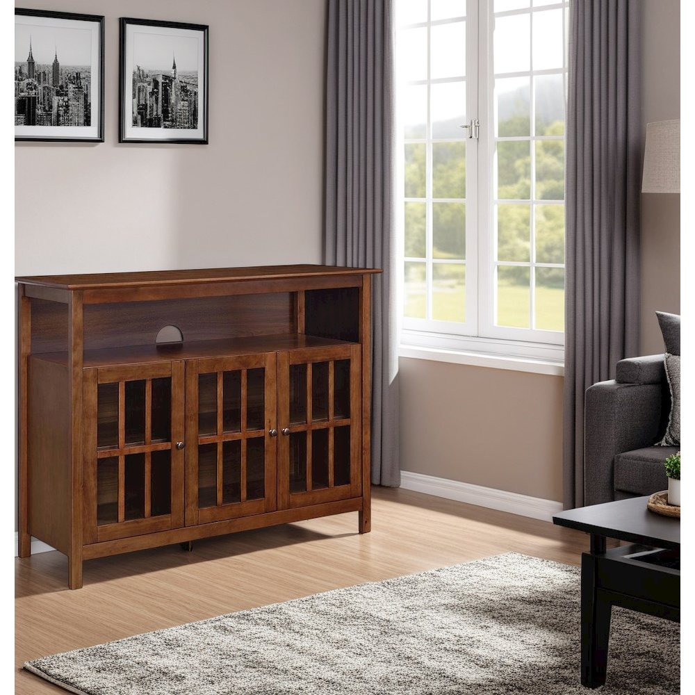 Stylish TV Stand with Storage Cabinets and Shelf for TVs up to 55 Inches. Picture 4
