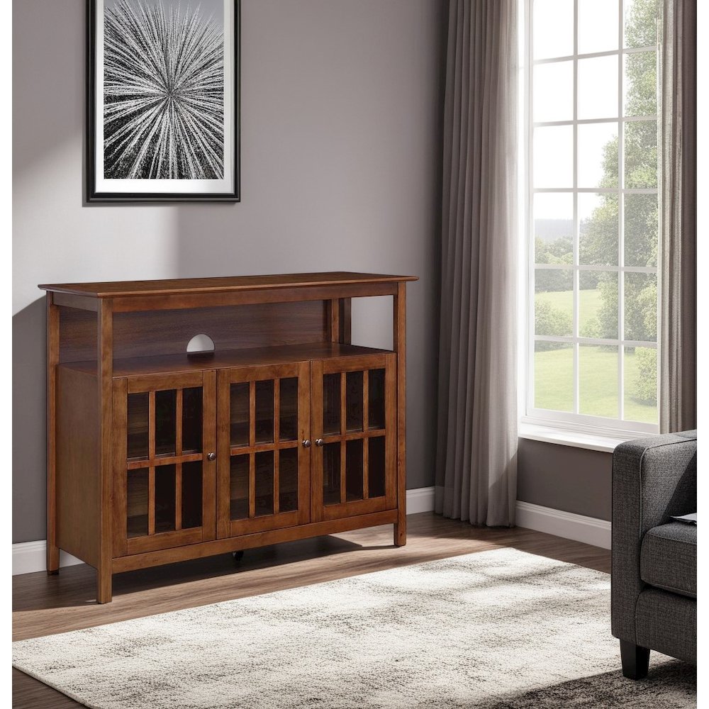 Stylish TV Stand with Storage Cabinets and Shelf for TVs up to 55 Inches. Picture 5