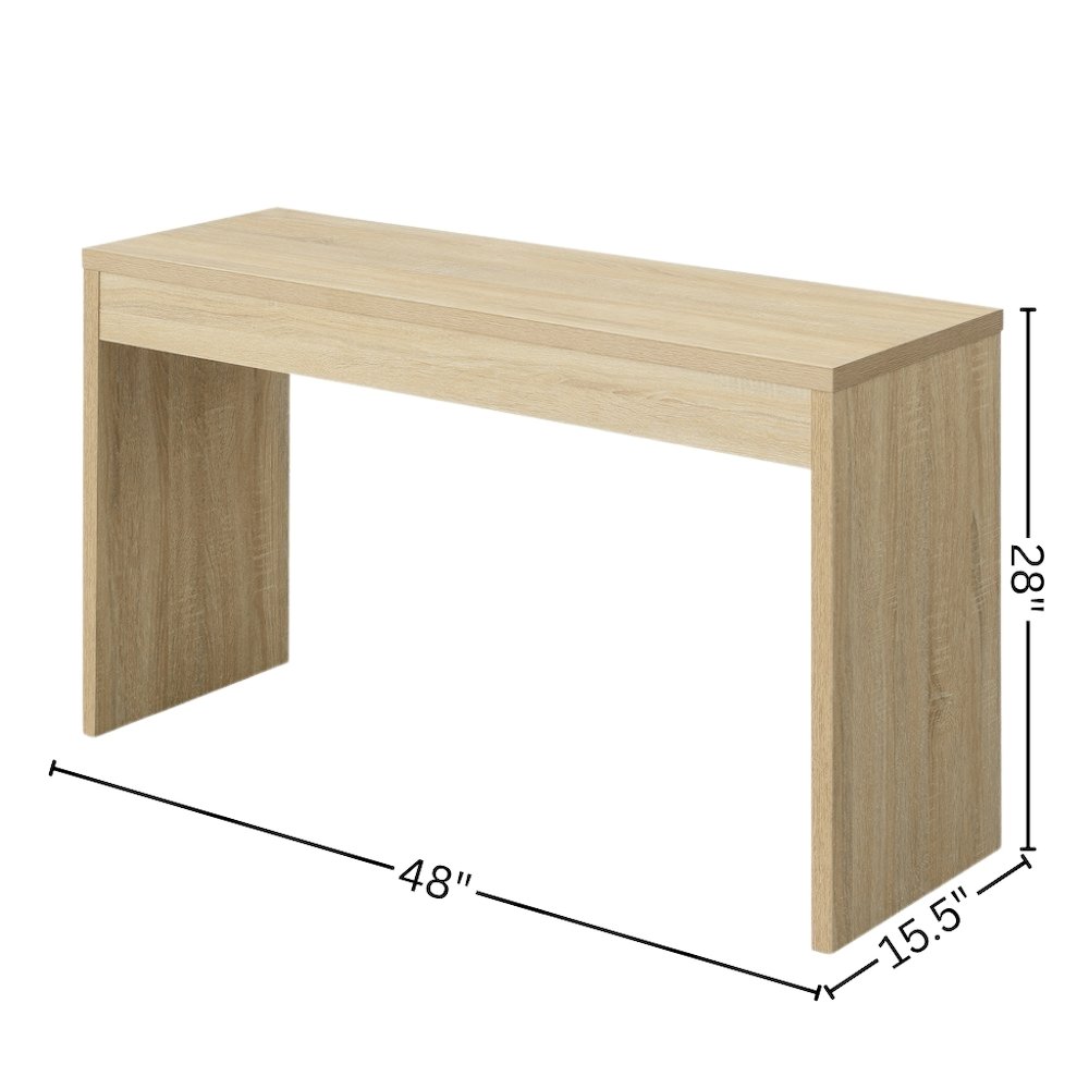 Console Table Desk, White, 48 Inch, Entryway, Woodgrain. Picture 5