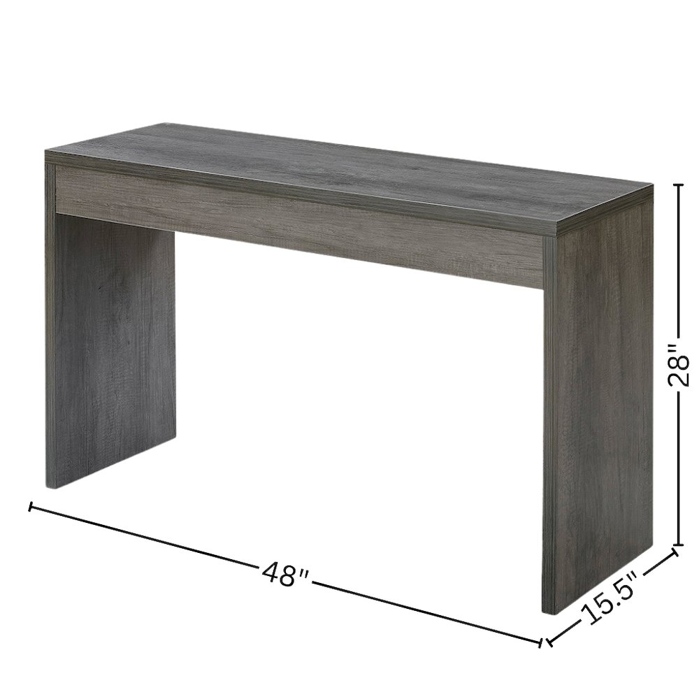Console Desk, Gray, 48 Inch, Versatile, Hallway Foyer. Picture 6