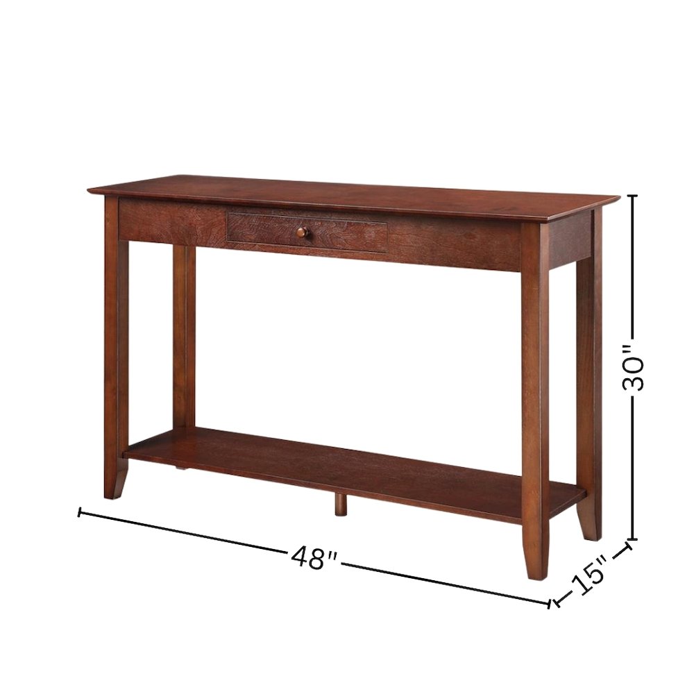 Elegant Console Table, Espresso, Drawer, Shelf, Versatile. Picture 5