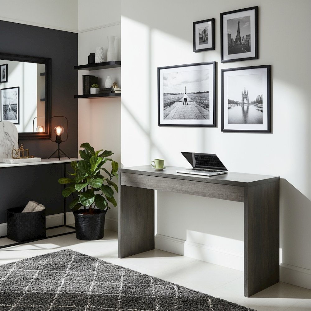 Console Desk, Gray, 48 Inch, Versatile, Hallway Foyer. Picture 2