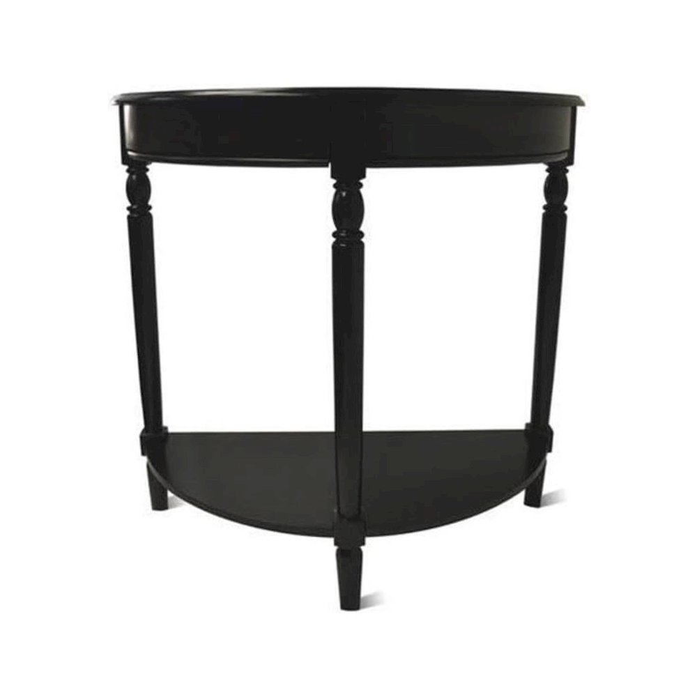 Entryway Console Table with Bottom Shelf in Black Color, 30-inch Tall Furniture. Picture 4