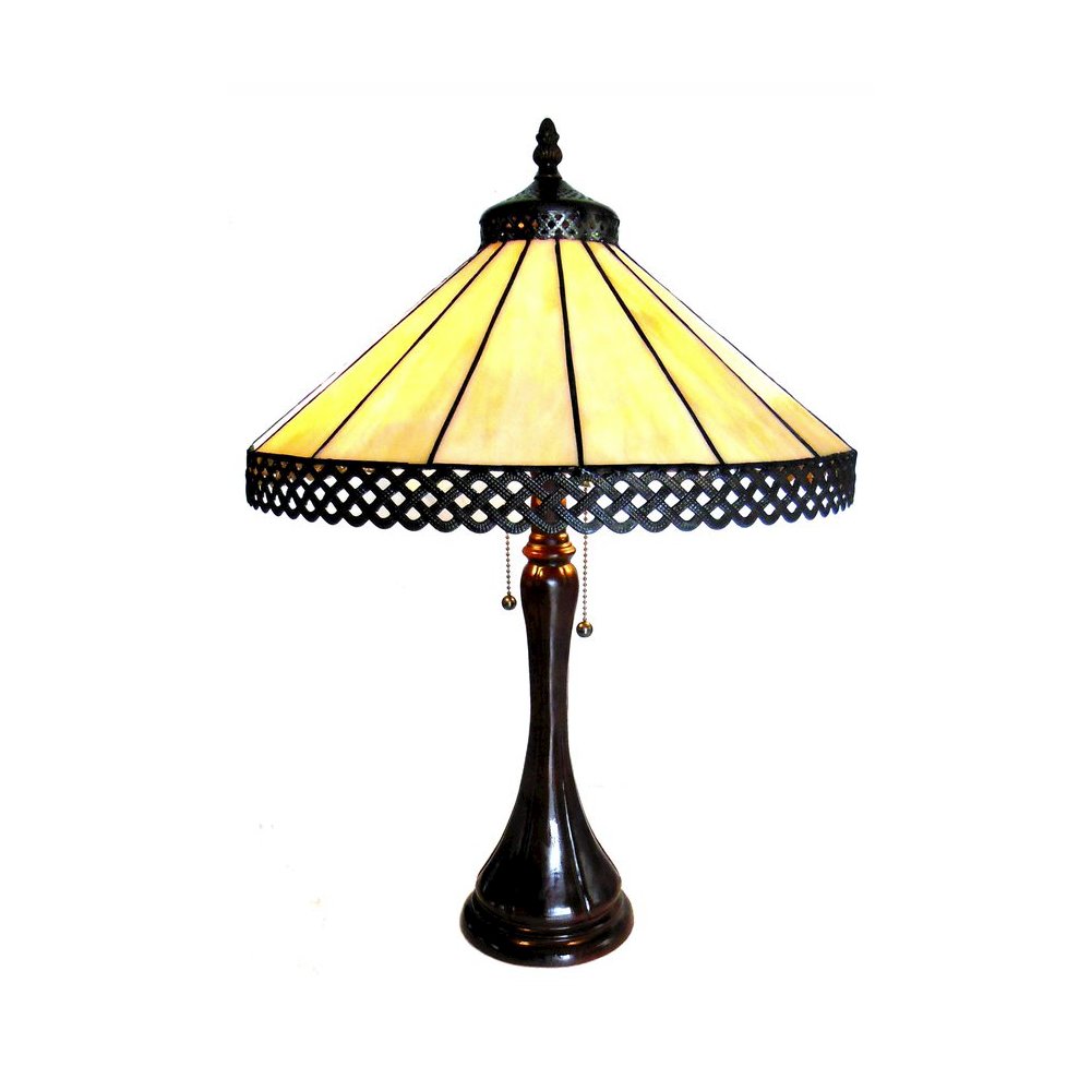 MILA Tiffany-style 2 Light Table Lamp 16" Shade. Picture 1