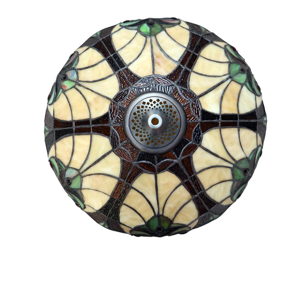CHLOE Lighting LIAISON Victorian-Style Antique Dark Bronze 3 Light Double Lit Table Lamp 16" Wide. Picture 3