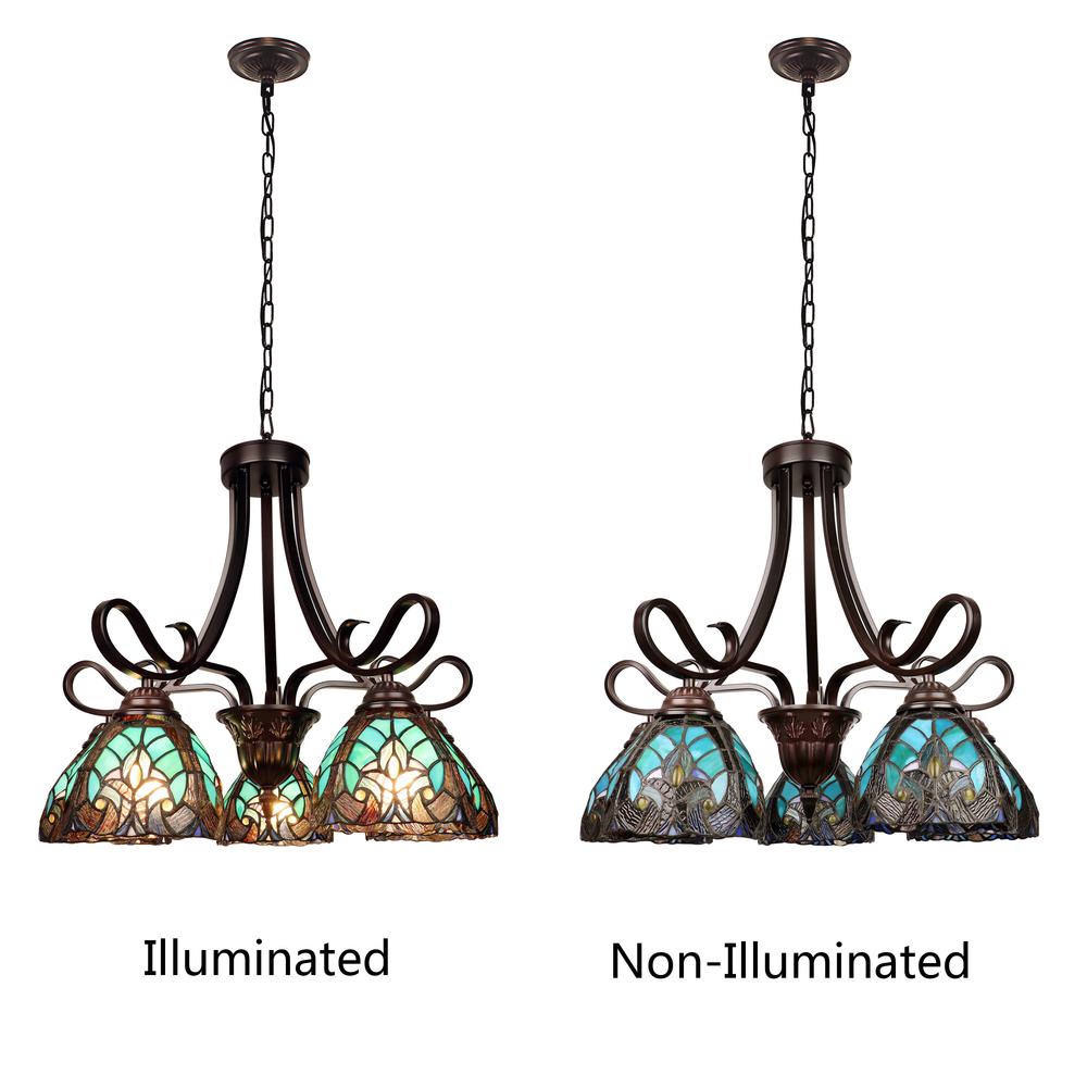 Victorian-Style 5-Light Antique Dark Bronze Finish Large Chandelier 25" Wide. Picture 5
