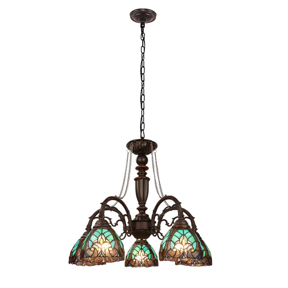 Liaison Victorian-Style 5-Light Antique Dark Bronze Finish Large Chandelier. Picture 1