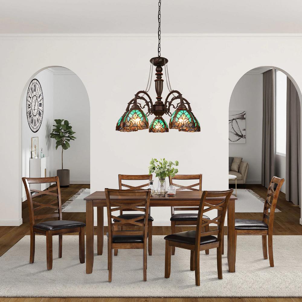 Liaison Victorian-Style 5-Light Antique Dark Bronze Finish Large Chandelier. Picture 9