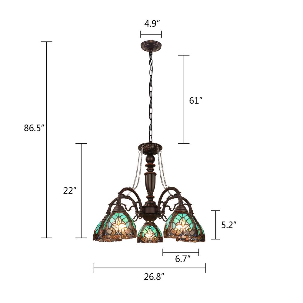 Liaison Victorian-Style 5-Light Antique Dark Bronze Finish Large Chandelier. Picture 8