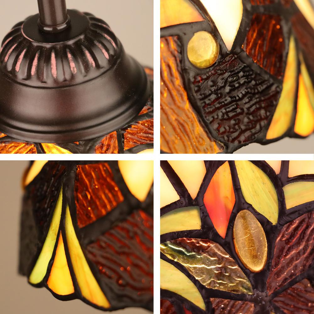 1-Light Antique Dark Bronze Finish Ceiling Mini Pendant 8" Shade. Picture 3