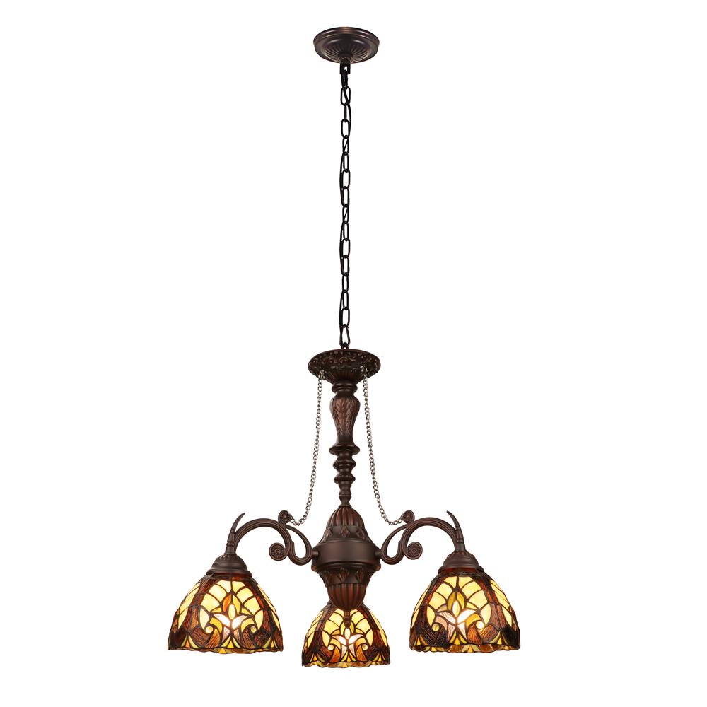 Liaison Victorian-Style 3-Light Antique Dark Bronze Finish Mini Chandelier. Picture 2