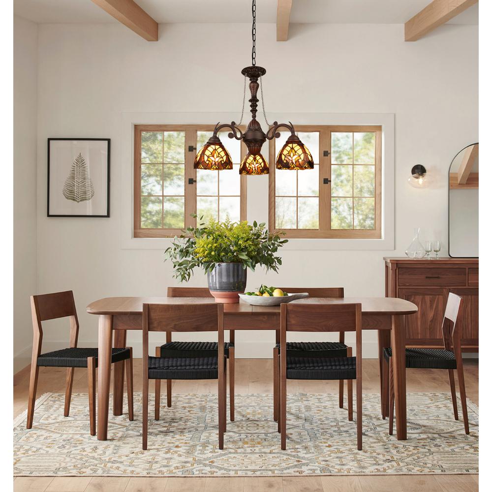 Liaison Victorian-Style 3-Light Antique Dark Bronze Finish Mini Chandelier. Picture 8