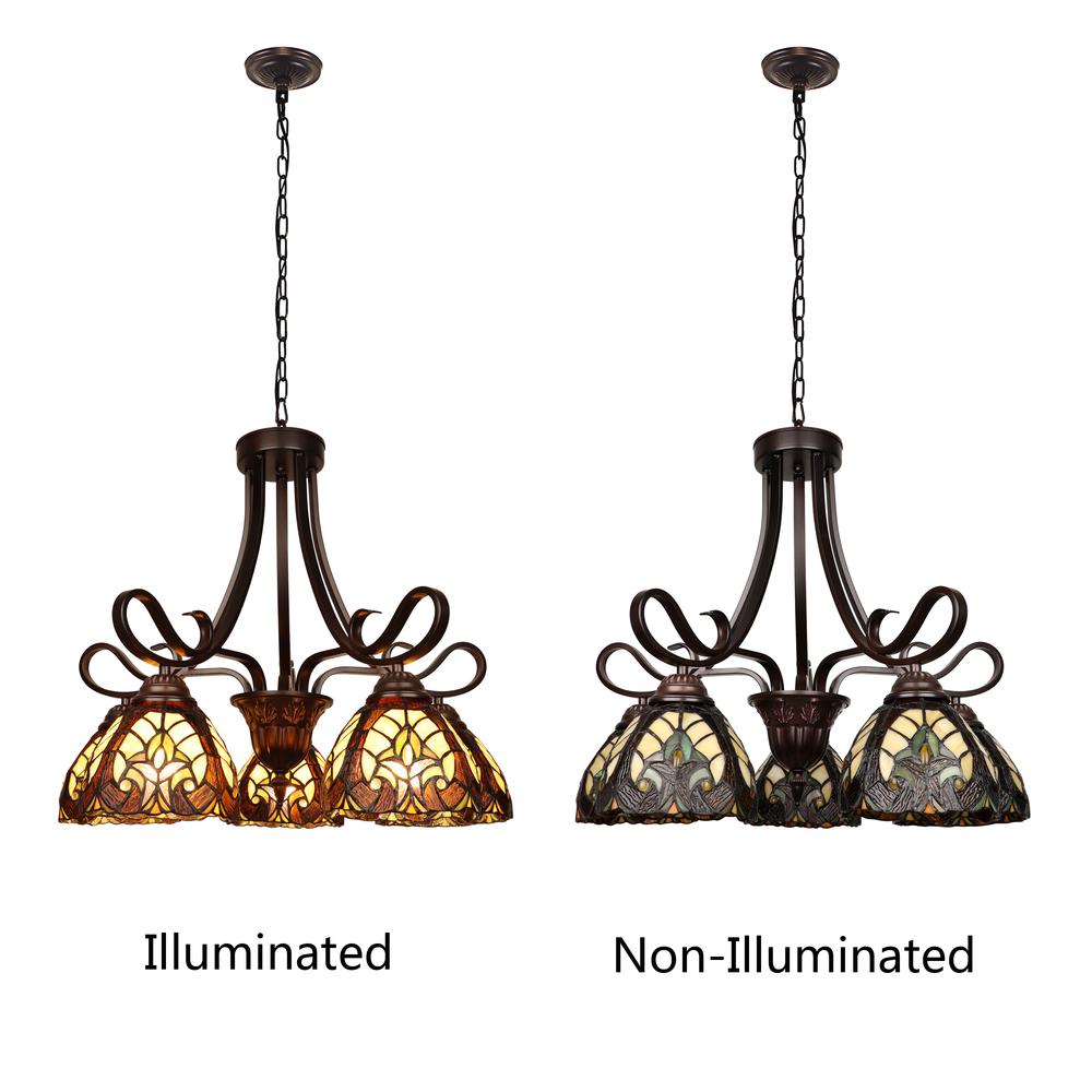 Victorian-Style 5-Light Antique Dark Bronze Finish Large Chandelier 25" Wide. Picture 5