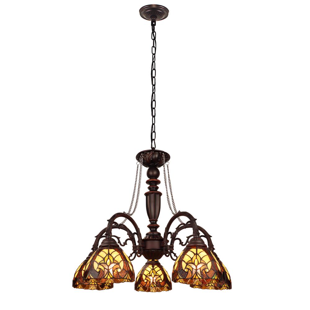 Liaison Victorian-Style 5-Light Antique Dark Bronze Finish Large Chandelier. Picture 1