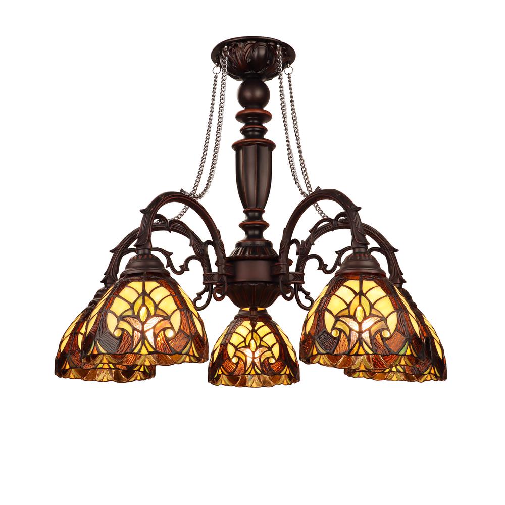 Liaison Victorian-Style 5-Light Antique Dark Bronze Finish Large Chandelier. Picture 3
