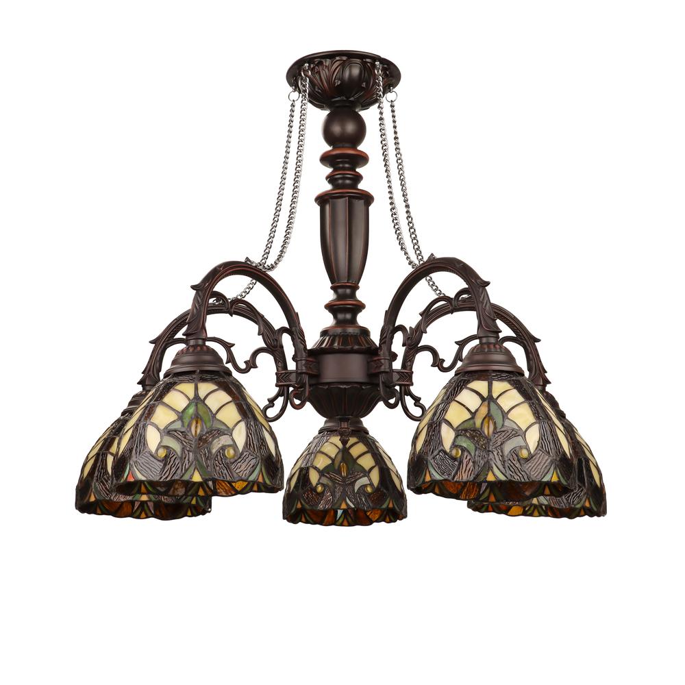 Liaison Victorian-Style 5-Light Antique Dark Bronze Finish Large Chandelier. Picture 4