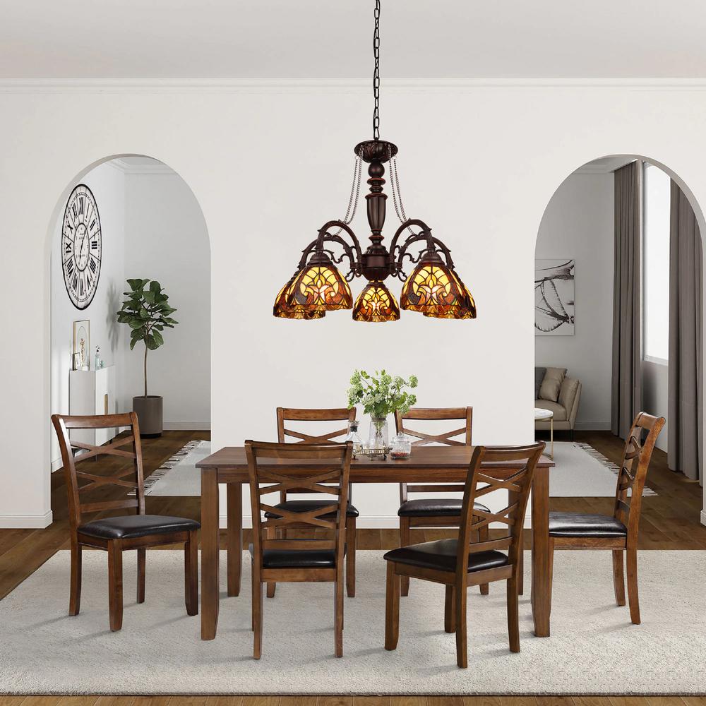 Liaison Victorian-Style 5-Light Antique Dark Bronze Finish Large Chandelier. Picture 8