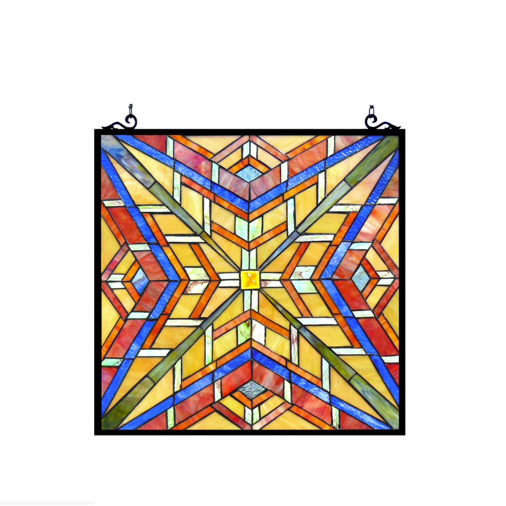 PRIME Tiffany-glass Window Panel 24". Picture 1