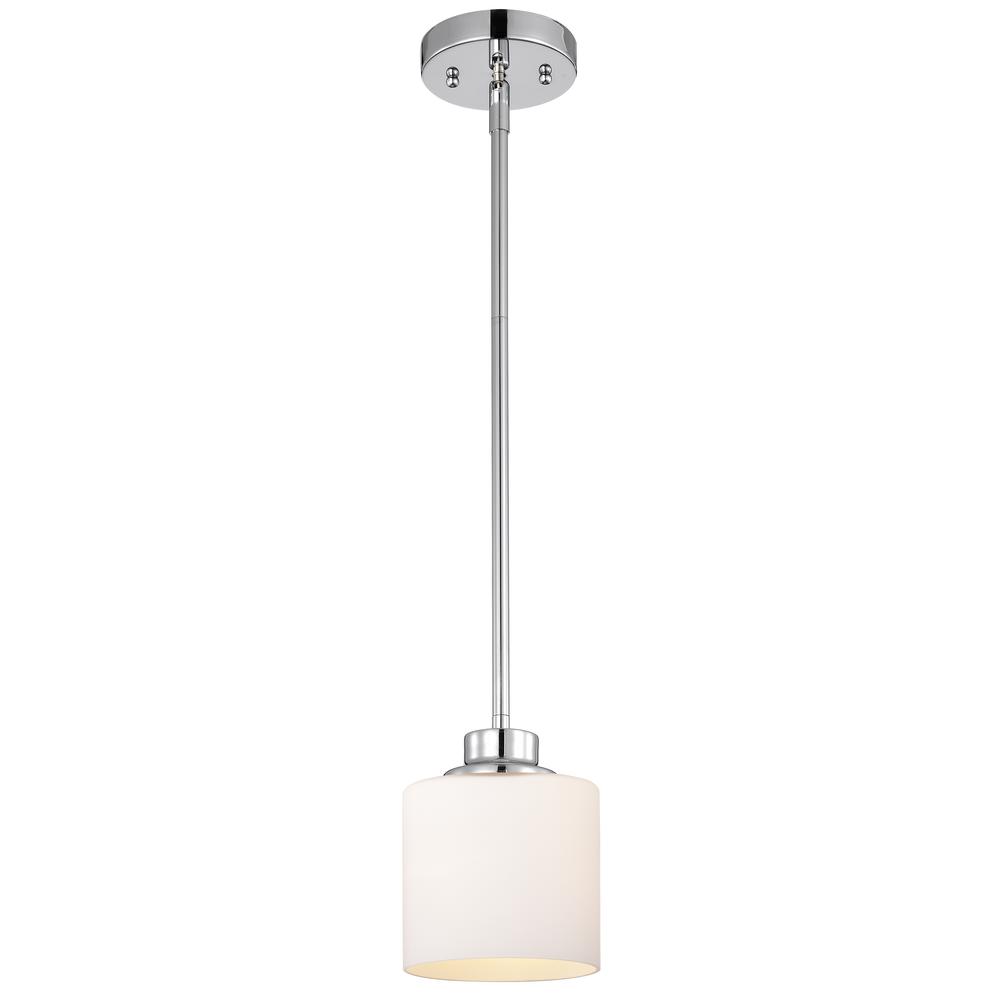 CHLOE Lighting SOLBI Contemporary 1 Light Chrome Mini Pendant Ceiling Fixture 6 " Wide. Picture 1