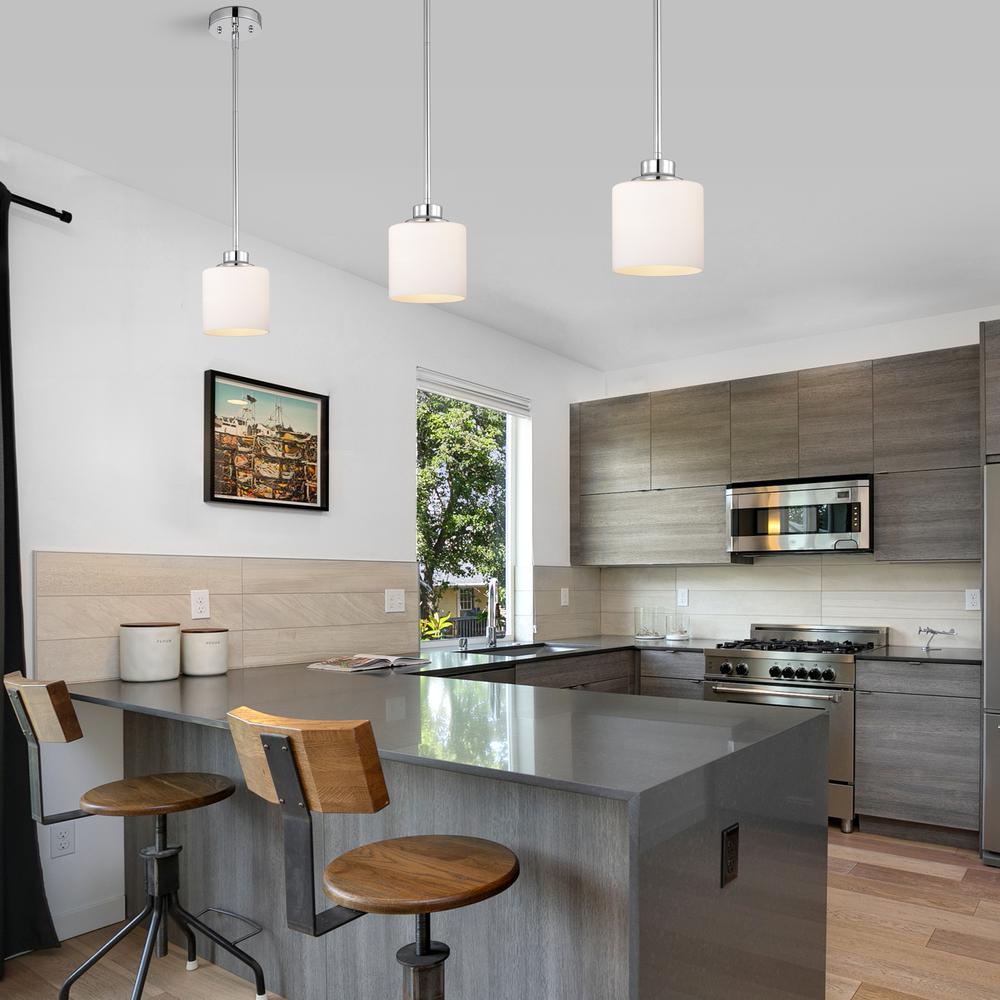 CHLOE Lighting SOLBI Contemporary 1 Light Chrome Mini Pendant Ceiling Fixture 6 " Wide. Picture 9