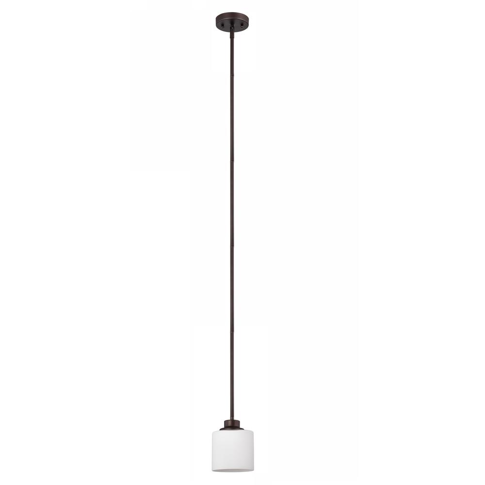 CHLOE Lighting SOLBI Contemporary 1 Light Oil Rubbed Bronze Mini Pendant Ceiling Fixture 6" Wide. Picture 3