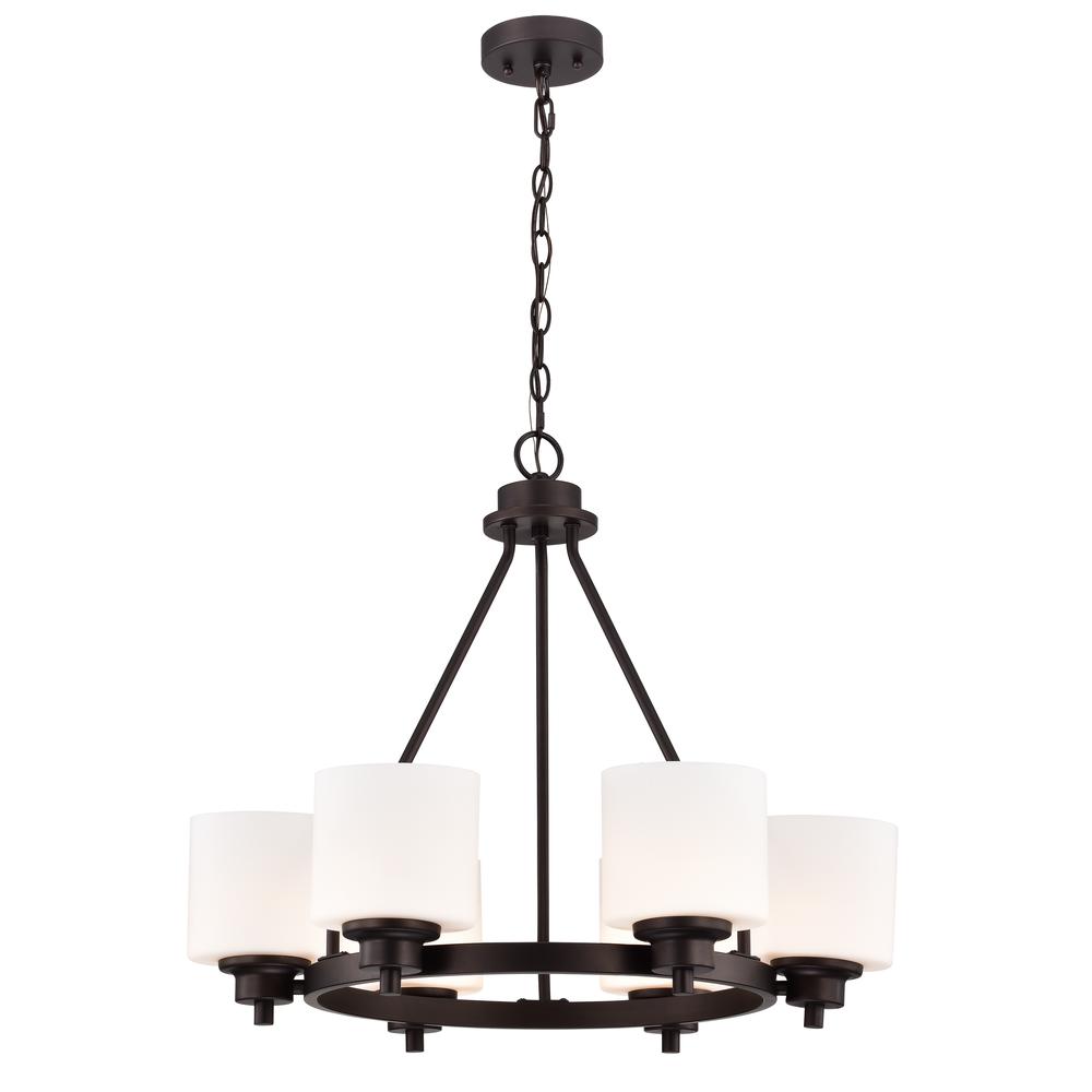 CHLOE Lighting SOLBI Contemporary 6 Light Chrome Large Chandelier Ceiling Fixture 24" Wide. Picture 1