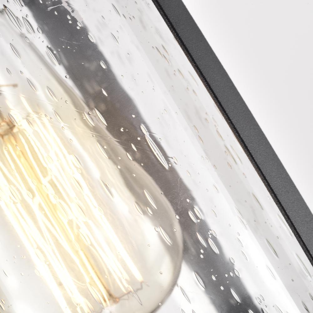 CHLOE Lighting COLE Transitional 1 Light Textured Black Outdoor Wall Sconce 12" Height. Picture 6