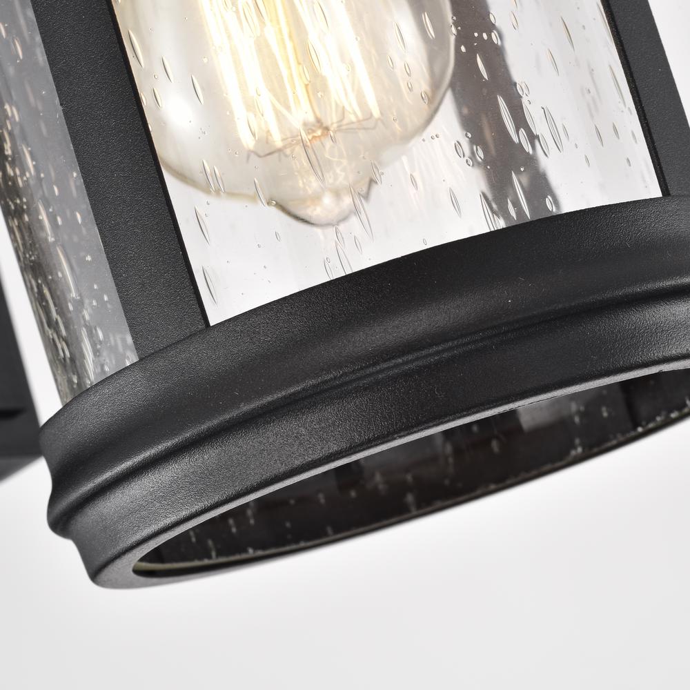 CHLOE Lighting COLE Transitional 1 Light Textured Black Outdoor Wall Sconce 12" Height. Picture 7