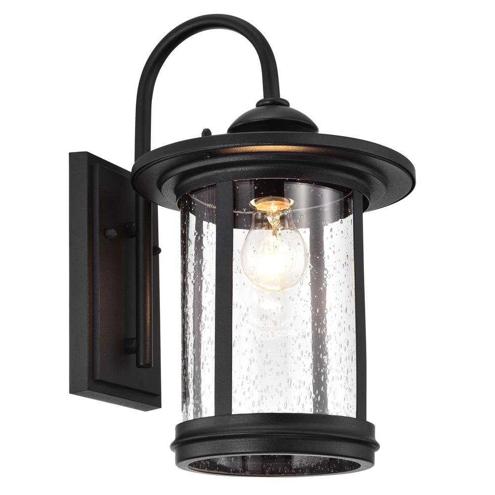 CHLOE Lighting COLE Transitional 1 Light Textured Black Outdoor Wall Sconce 16" Height. Picture 1