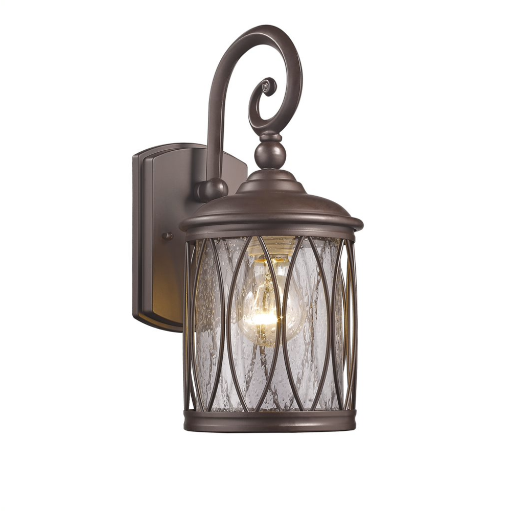 DINADAN Transitional 1 Light Rubbed Bronze Outdoor Wall Sconce 13" Height. Picture 1