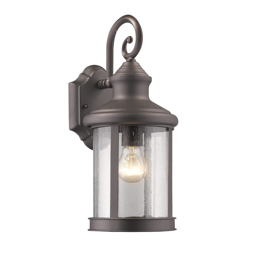 GALAHAD Transitional 1 Light Rubbed Bronze Outdoor Wall Sconce 16" Height. Picture 1