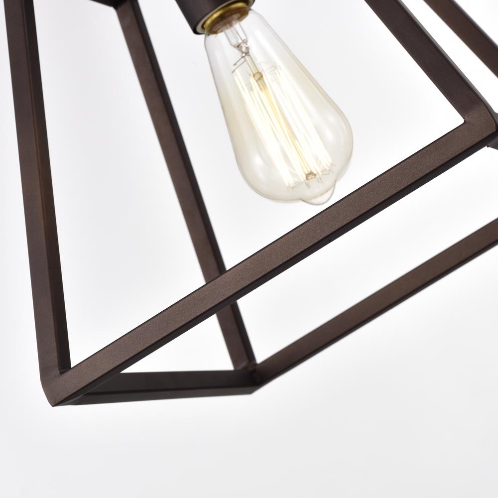 CHLOE Lighting IRONCLAD- Industrial 1 Light Oil Rubbed Bronze Mini Pendant Ceiling Fixture 10" Wide. Picture 5